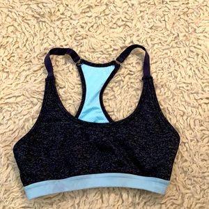 Grey & Baby Blue Sports Bra (S)/(XS)